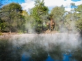 Plan d'eau en vapeur à Rotorua