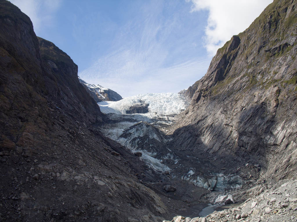 Zoom sur Franz Josef Glacier