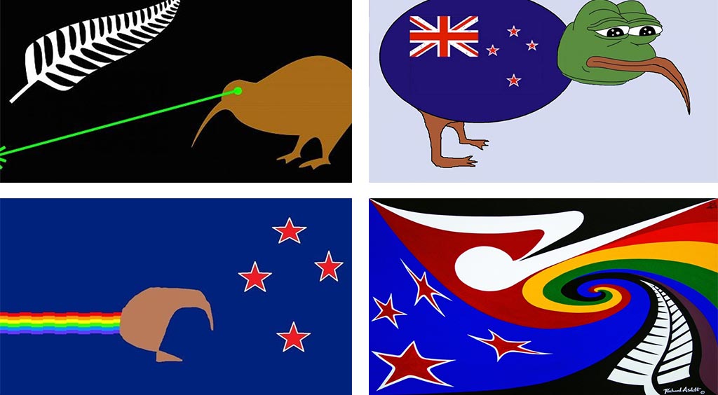 Pires propositions de design de drapeau de Nouvelle-Zélande